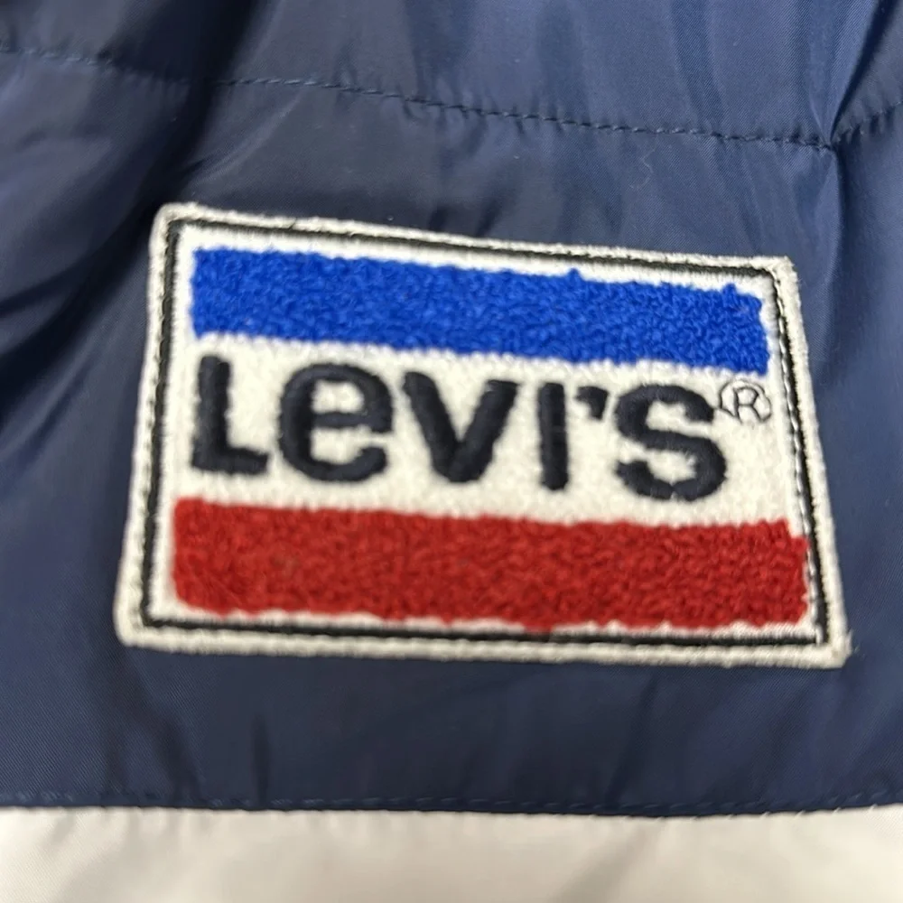 Levi's hooded puffer coat boys M 10-12 yrs. NWT, Red, White & Blue, Warm